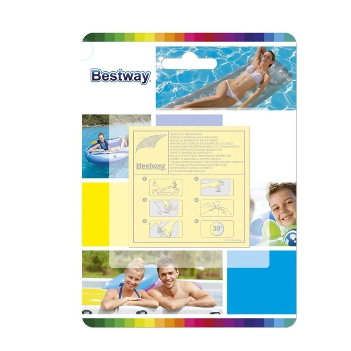 BESTWAY - Kit De Parches De Reparación Bajo Agua Para Piscina Adhesivo