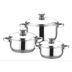 GENERICO - Batería De Cocina Fantuzzi Pavia Acero Set 6 Piezas