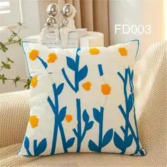 GENERICO - SET DE 4 FUNDAS DE COJIN DECORATIVO BORDADO