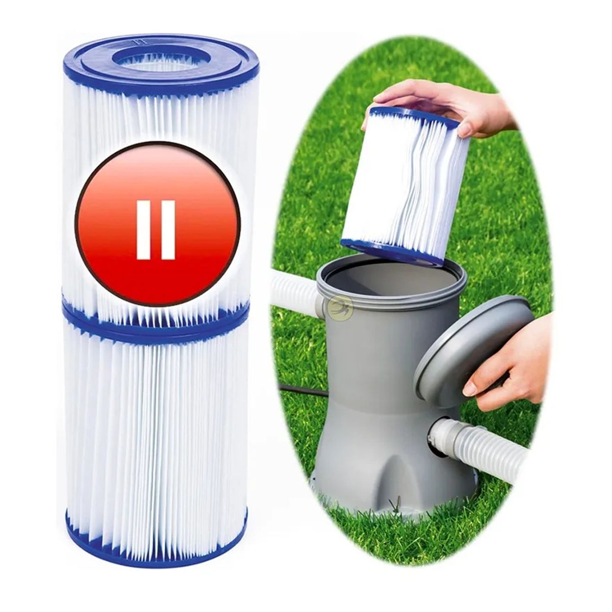 BESTWAY - Set De Cartucho Para Filtro De Piscina Bestway Tipo Ii Bomba