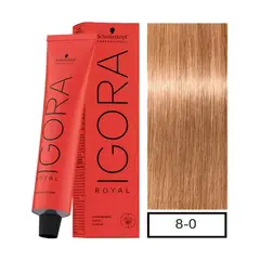 SCHWARZKOPF - Tintura Igora Royal 8-0 Rubio Claro Natural + Oxigenta 20v