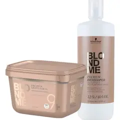 SCHWARZKOPF - Decolorante Blondme Tono 9+ Oxidante 12% 40vol