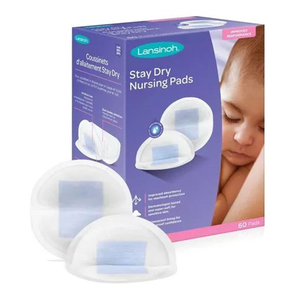 LANSINOH - Protector Lactancia Lansinoh Absorbentes Stay Dry 60 pzs