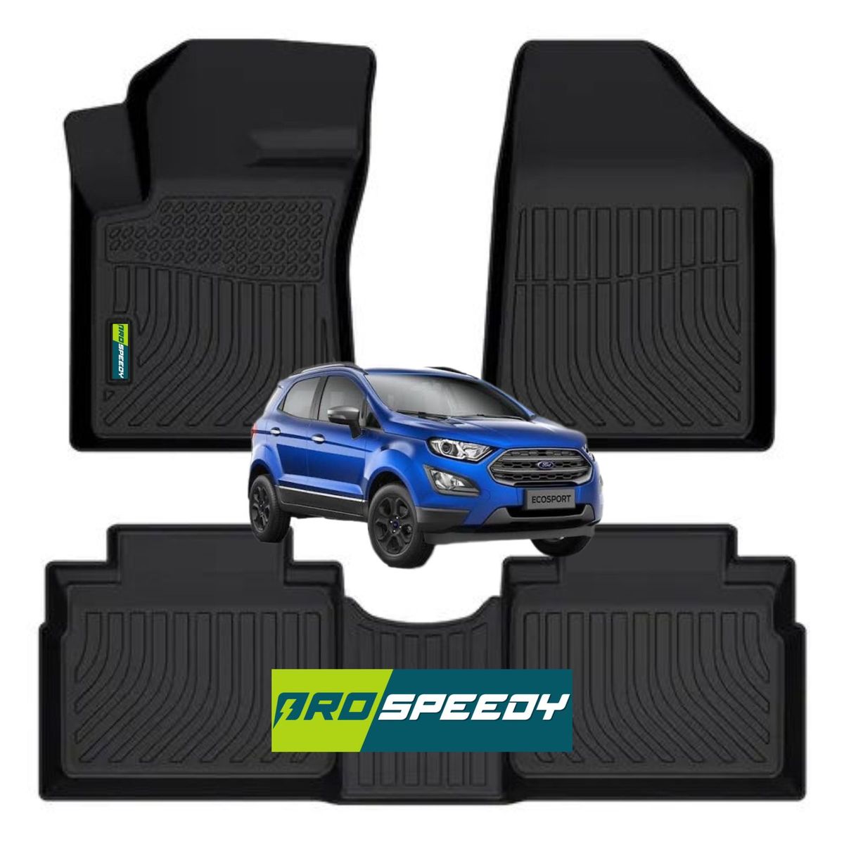 GENERICO - PISOS CALCE PERFECTO PROSPEEDY FORD ECOSPORT 2012+ 3PIEZAS