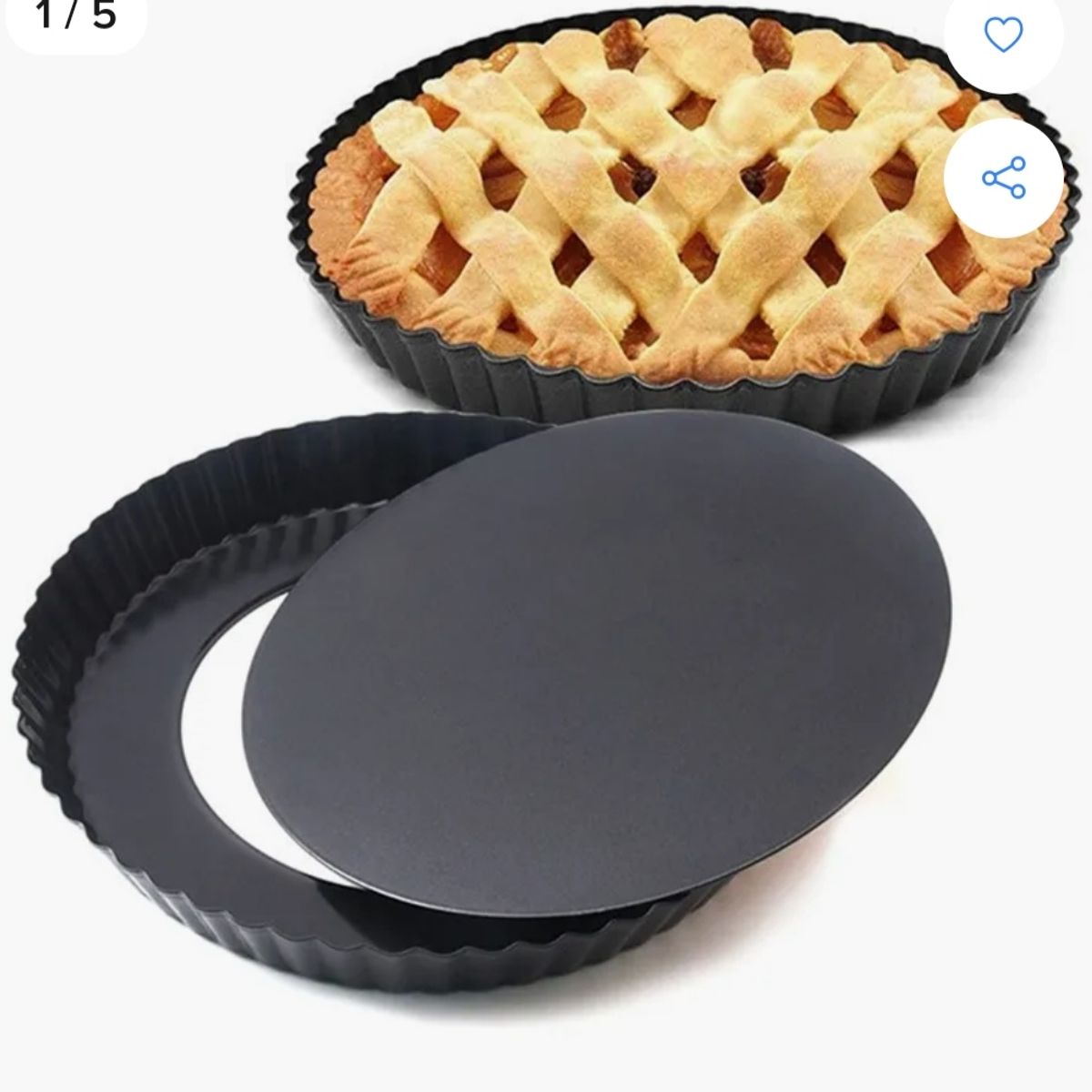 GENERICO - Pack 2 Molde Desmontable Moldes Desmontables Moldes tartaleta 24cm