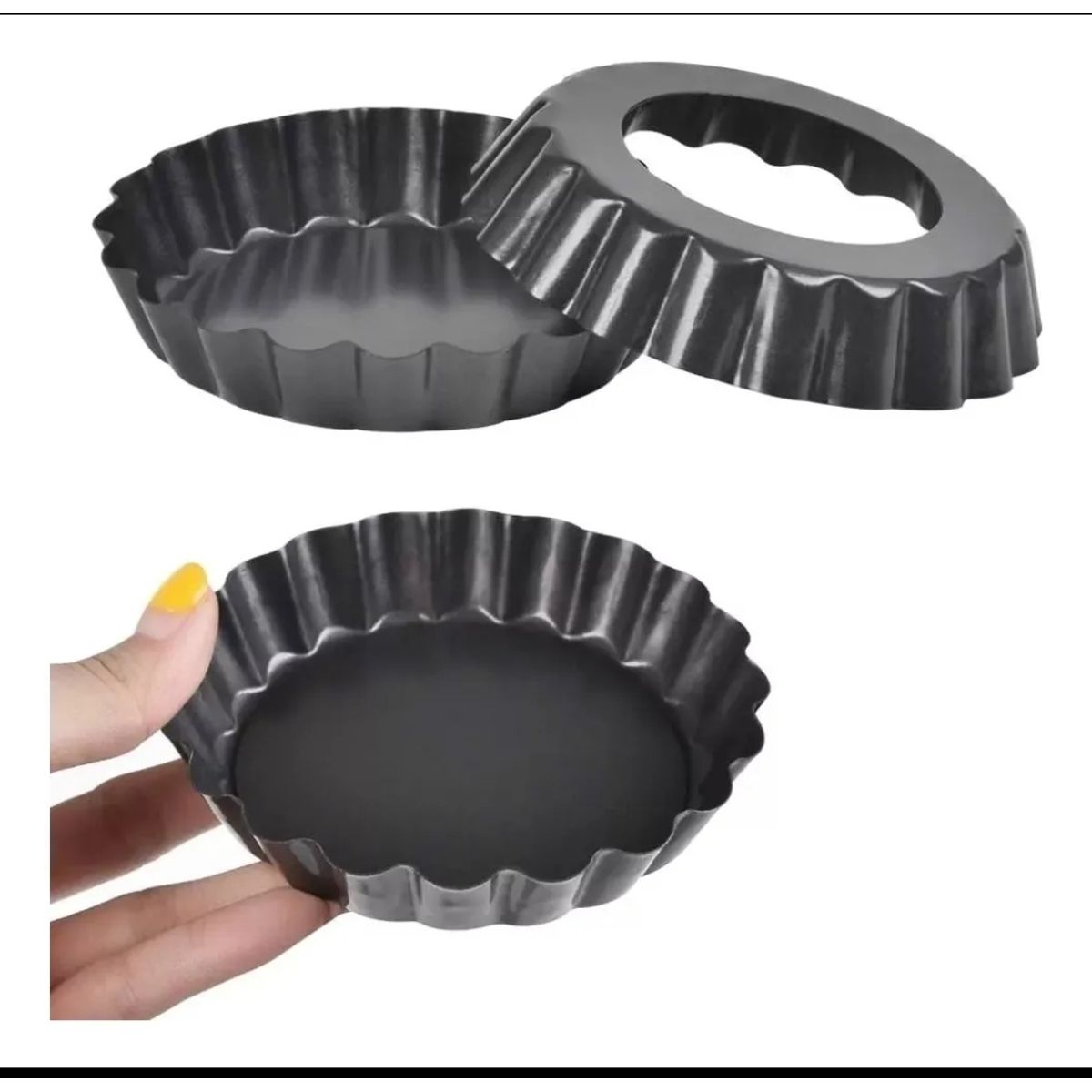 GENERICO - Pack X24 Moldes Tartaleta Desmontable Tarta Individual 8 cm