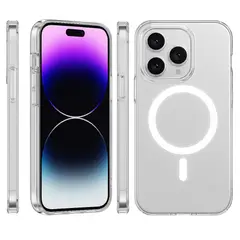 GENERICO - Carcasa Transparente MagSafe Esquinas Reforzadas iPhone 14 ProMax
