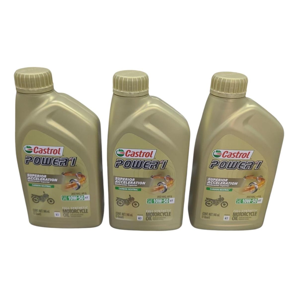 CASTROL - Aceite De Moto Castrol Full Sintetico 10w 50 Pack (3l)