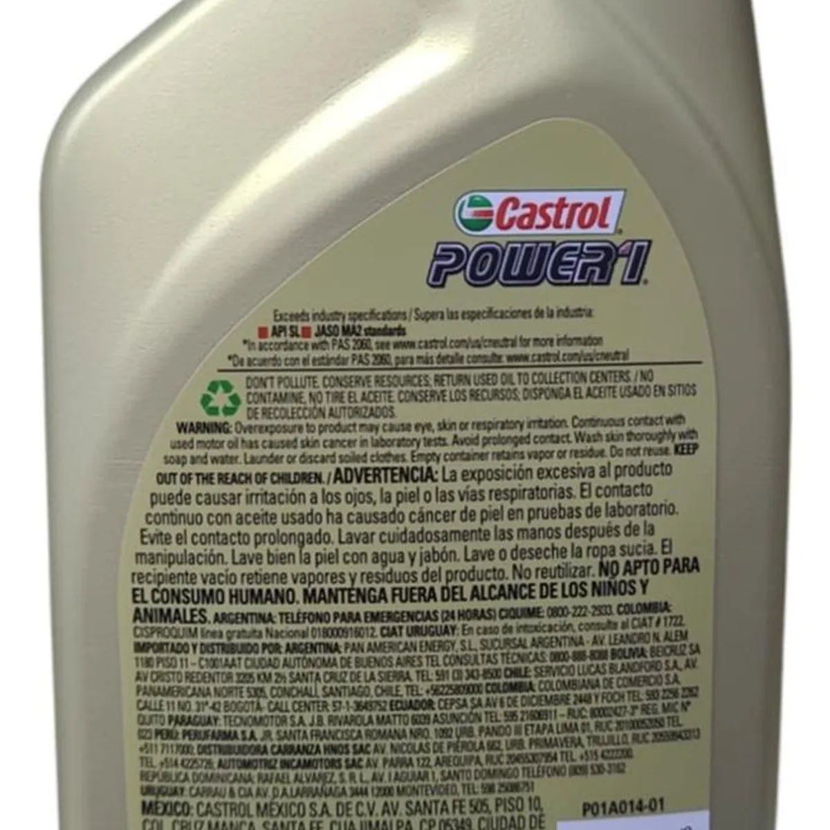 CASTROL - Aceite De Moto 10w 50 Castrol Full Sintético 1l Original