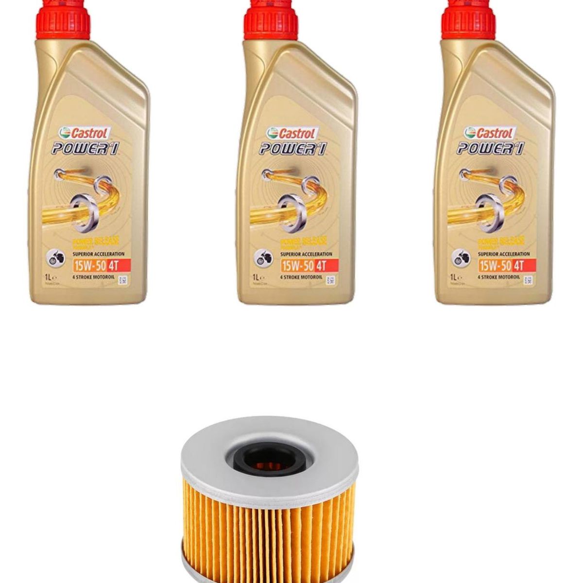 CASTROL - Kit Mantencion Moto Himalayan Bs4 - Bs6 (3l Full + Filtro)