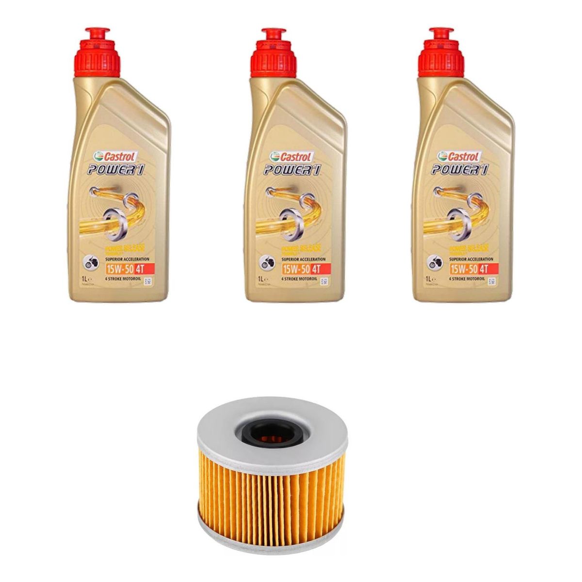 CASTROL - Kit Mantencion Moto Himalayan Bs4 - Bs6 (3l Full + Filtro)