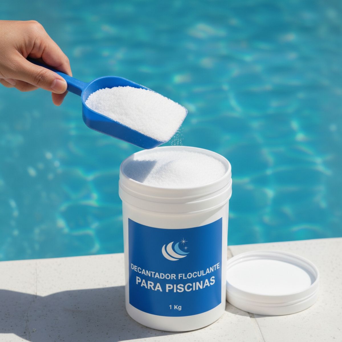 POOL - PACK 2 X 1 Kg Decantador Floculante Piscinas - Clarificador Químico - Máxima Acción Anti-Turbidez