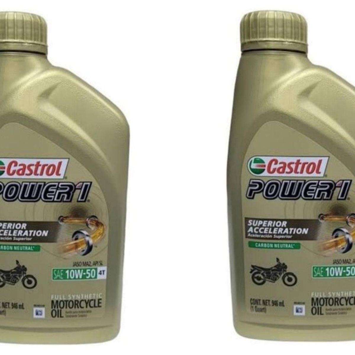 Pack 2 Aceite De Moto Castrol 10w 50 Full Sintetico, marca CASTROL - Foto Principal