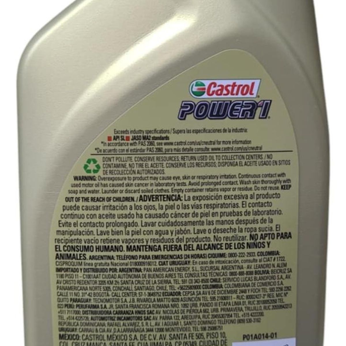 Pack 2 Aceite De Moto Castrol 10w 50 Full Sintetico, marca CASTROL - Foto 2