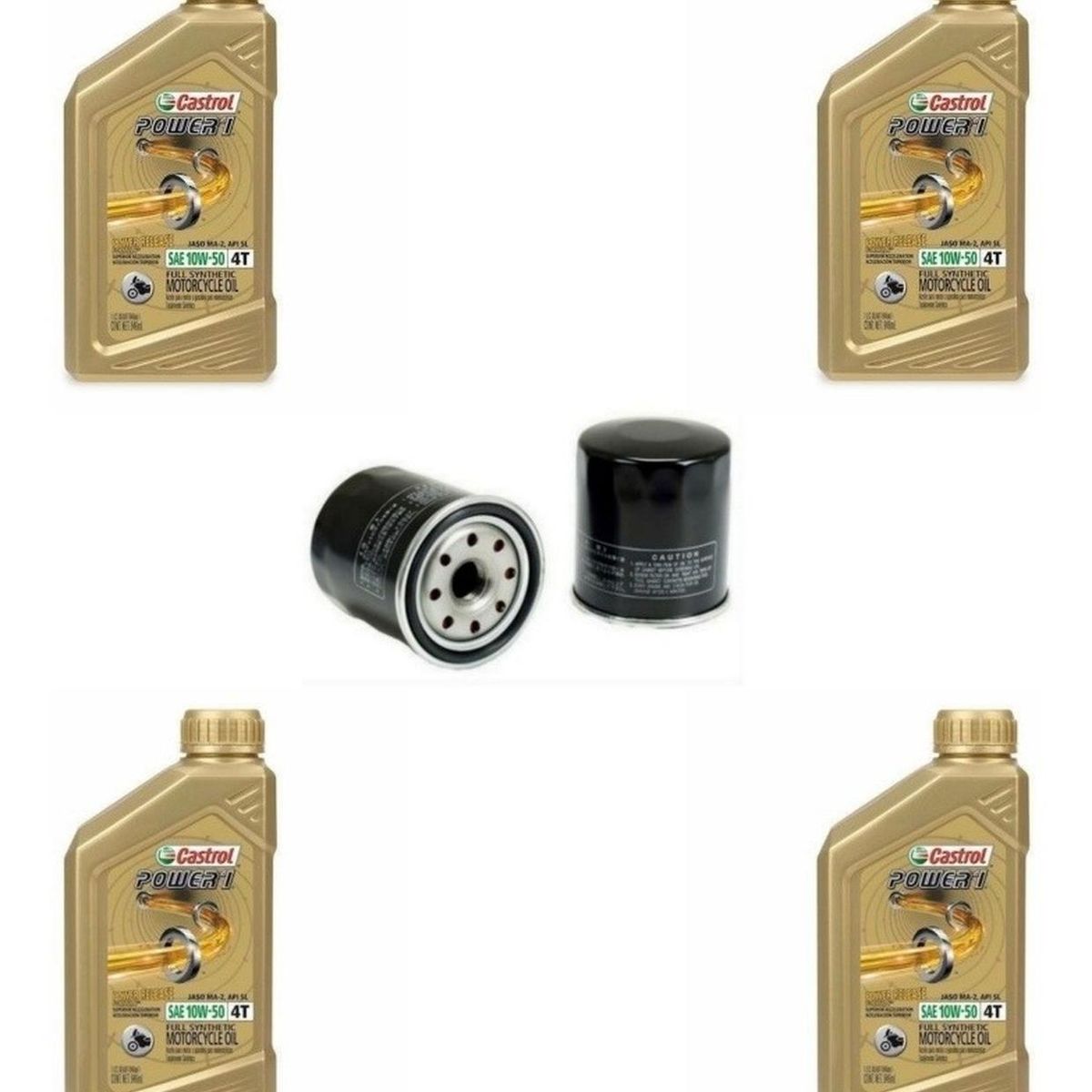 CASTROL - Kit Mantencion Yamaha Bolt 950 Castrol 10w50 Full Original