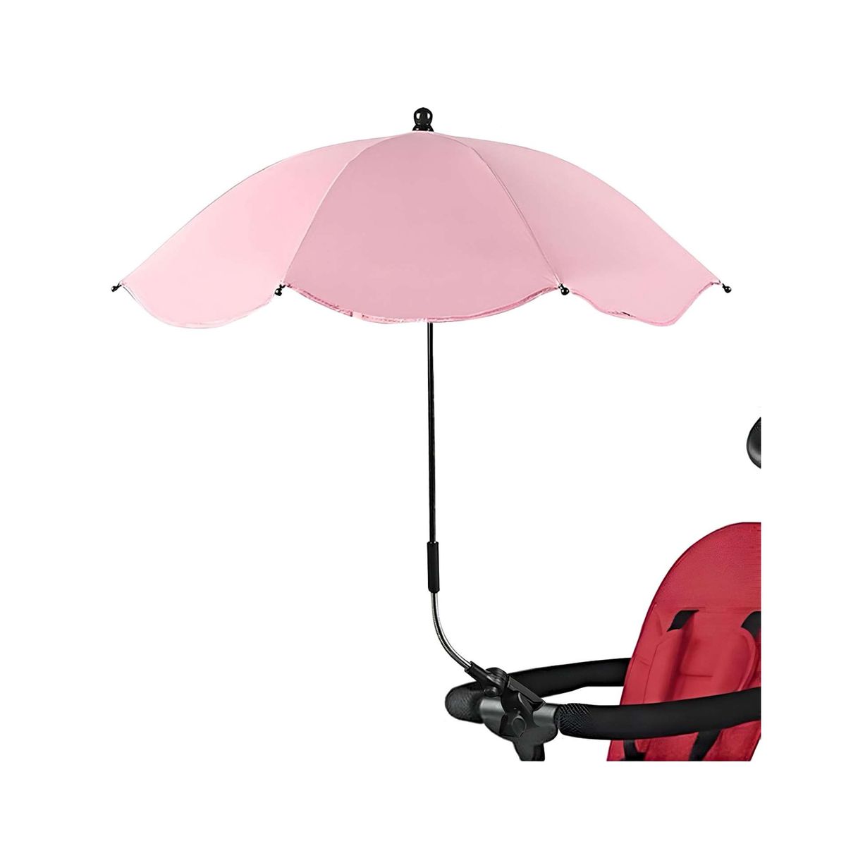 GENERICO - Sombrilla UV portátil para cochecito de bebé ROSA