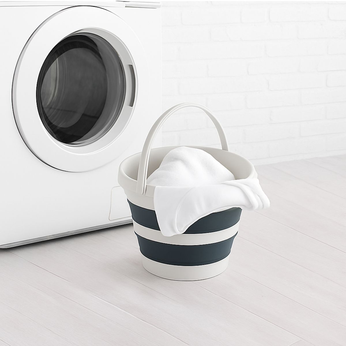 MERY - Cubo plegable Mery – Capacidad 10 L, silicona flexible y asa ergonómica