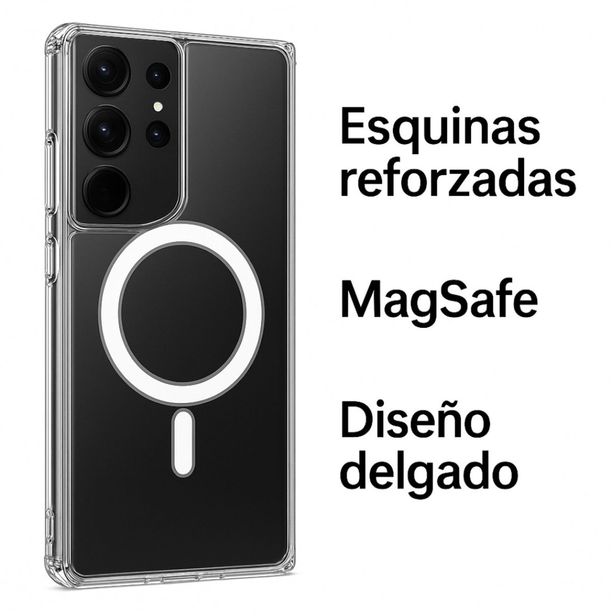 GENERICO - Carcasa para Samsung S24 Ultra Transparente Magnetic