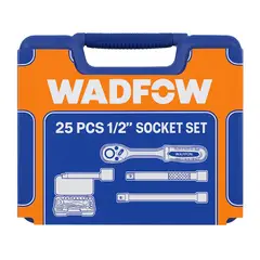 WADFOW - Set de Llaves de Vaso WST2D25 – 25 Piezas Profesionales