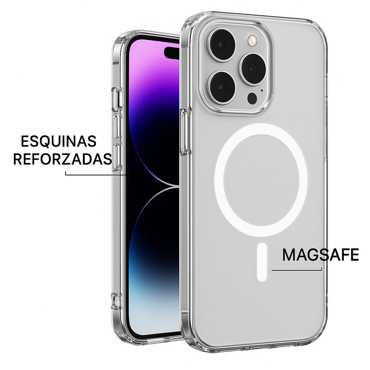 GENERICO - Carcasa para iPhone 16 Pro Transparente Magsafe