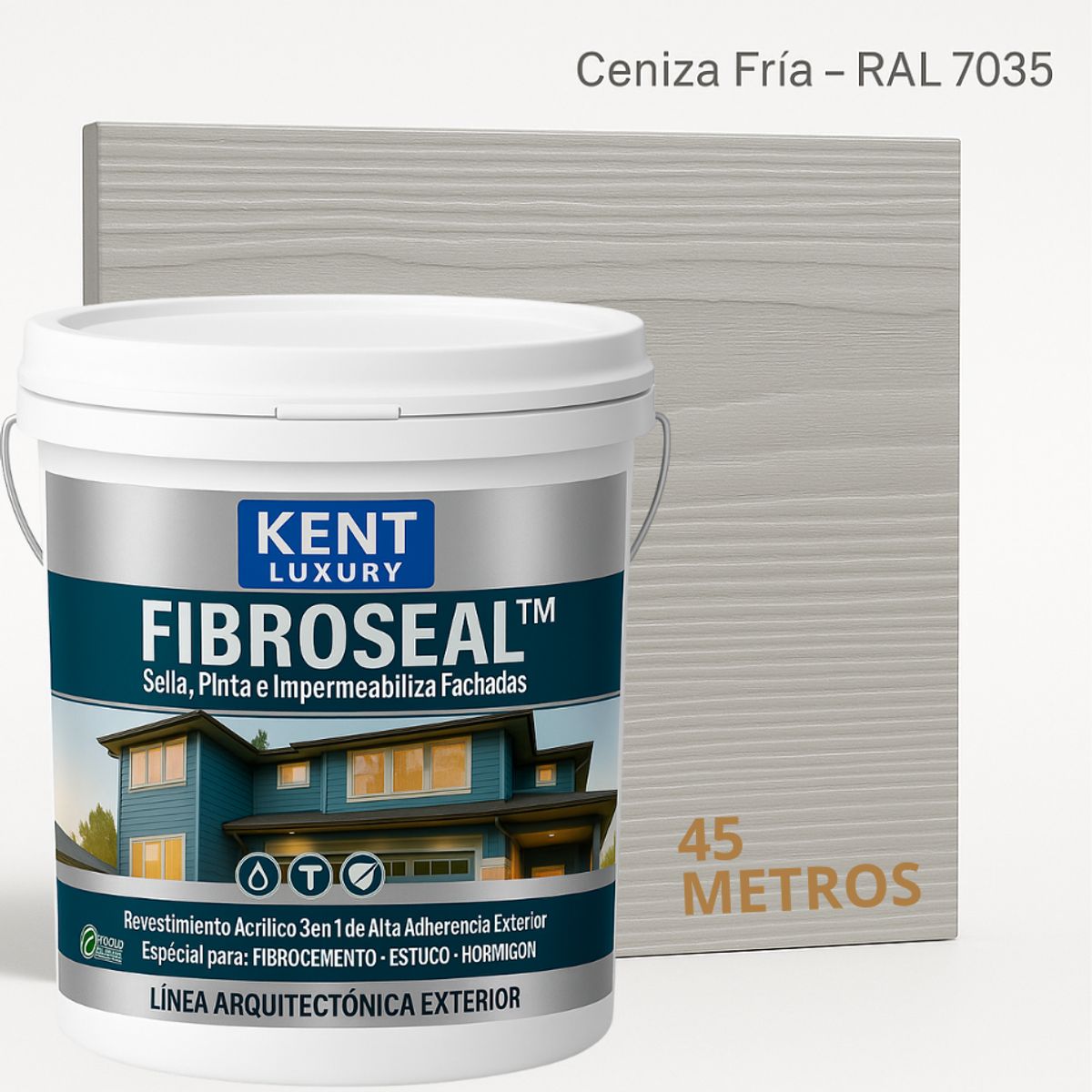 KENT - FIBROCEM SIDING - TINETA 10 LITROS FIBROSEAL™ - CENIZA FRÍA