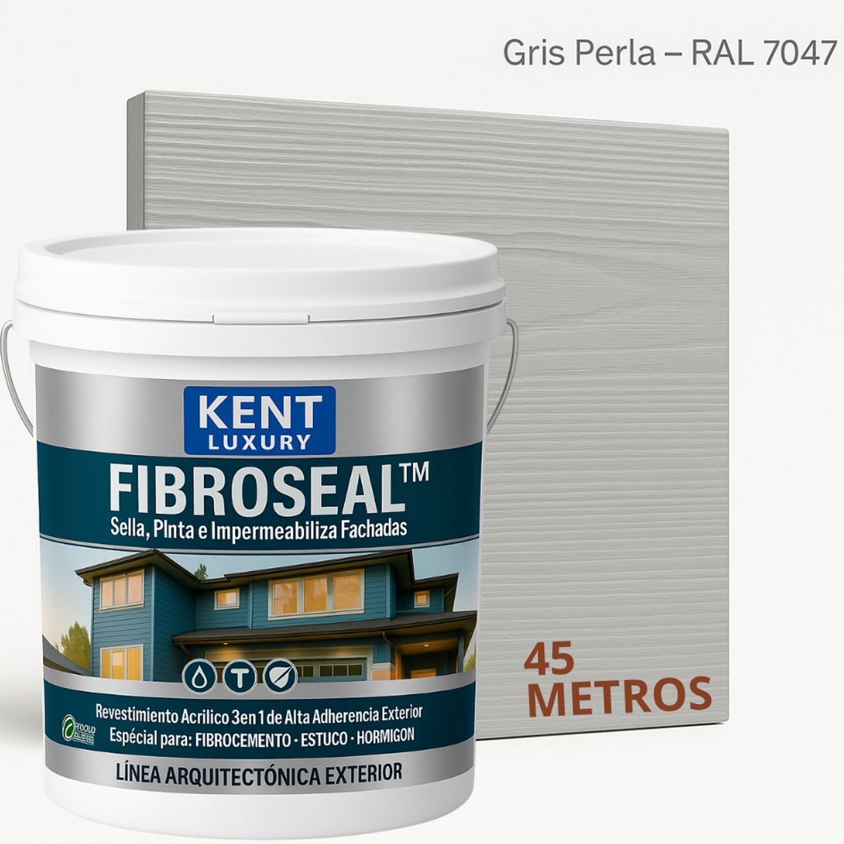 KENT - FIBROCEM SIDING - TINETA 10 LITROS FIBROSEAL™ - GRIS PERLA