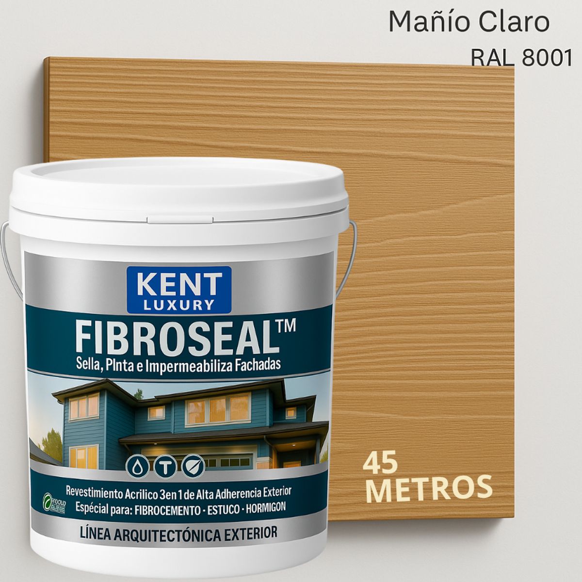 KENT - FIBROCEM SIDING - TINETA 10 LITROS FIBROSEAL™ - MAÑÍO CLARO
