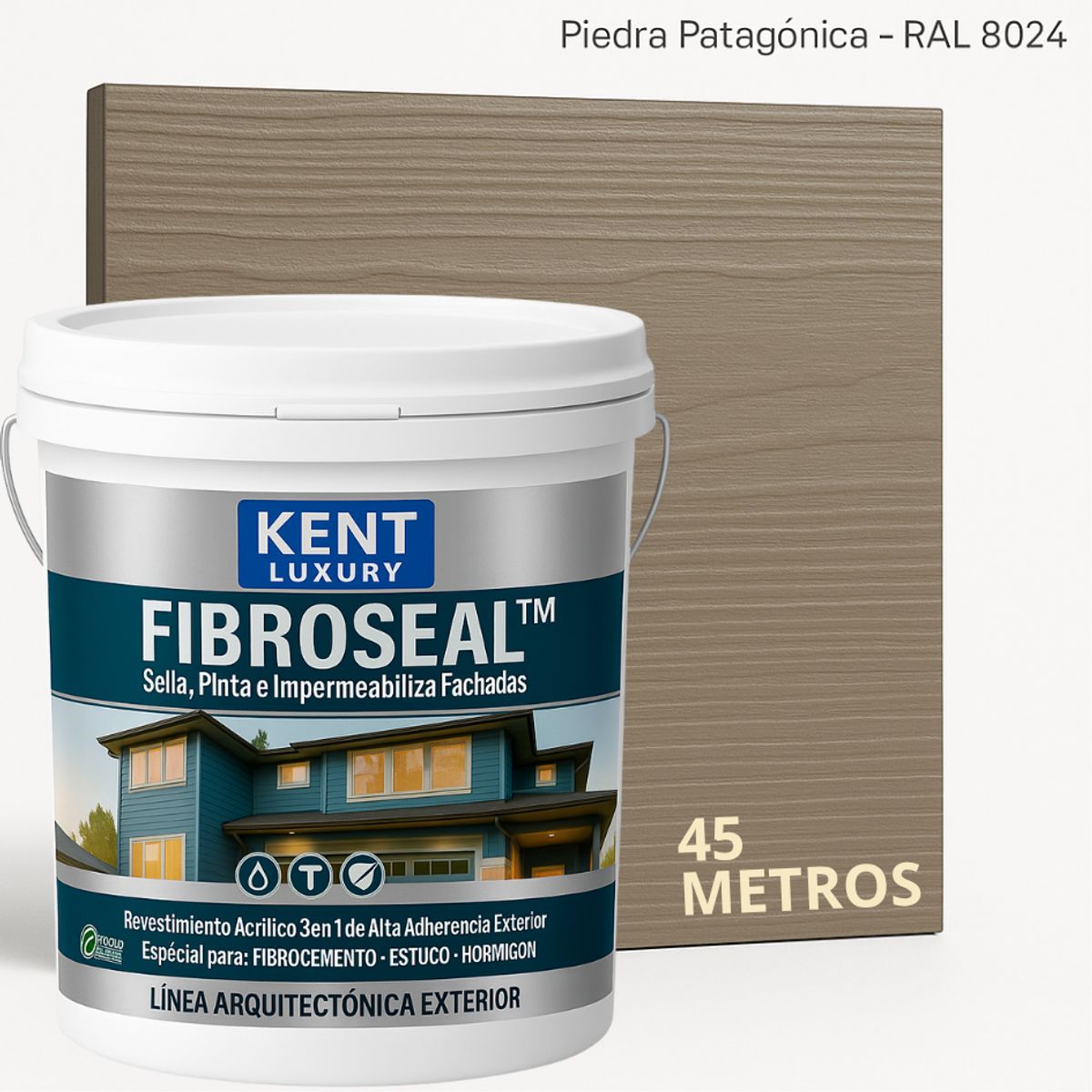 KENT - FIBROCEM SIDING - TINETA 10 LITROS FIBROSEAL™ - PIEDRA PATAGÓNICA