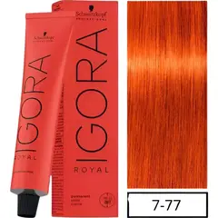 SCHWARZKOPF - Igora Royal 7-77 Rubio Medio Cobrizo Intenso + Oxigenta 20v