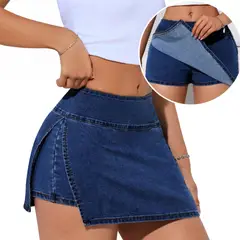 AGW - Falda Short Push Up Levanta Cola Corte Colombiano Tiro Alto