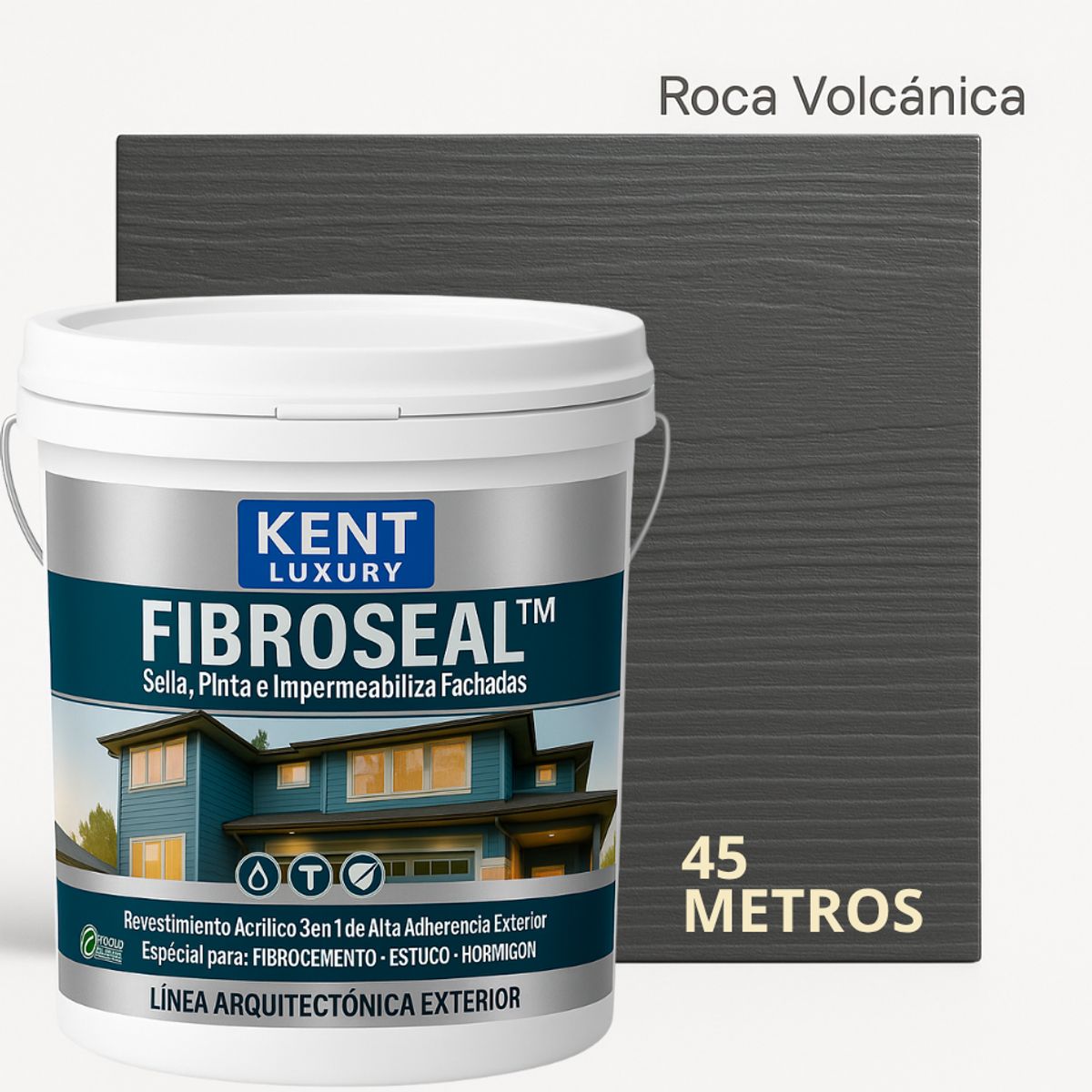 KENT - FIBROCEM SIDING - TINETA 10 LITROS FIBROSEAL™ - ROCA VOLCÁNICA