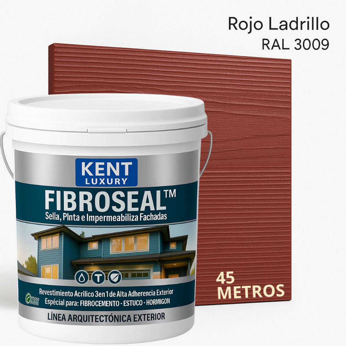 FIBROCEM SIDING - TINETA 10 LITROS FIBROSEAL™ - ROJO LADRILLO, marca KENT - Foto Principal