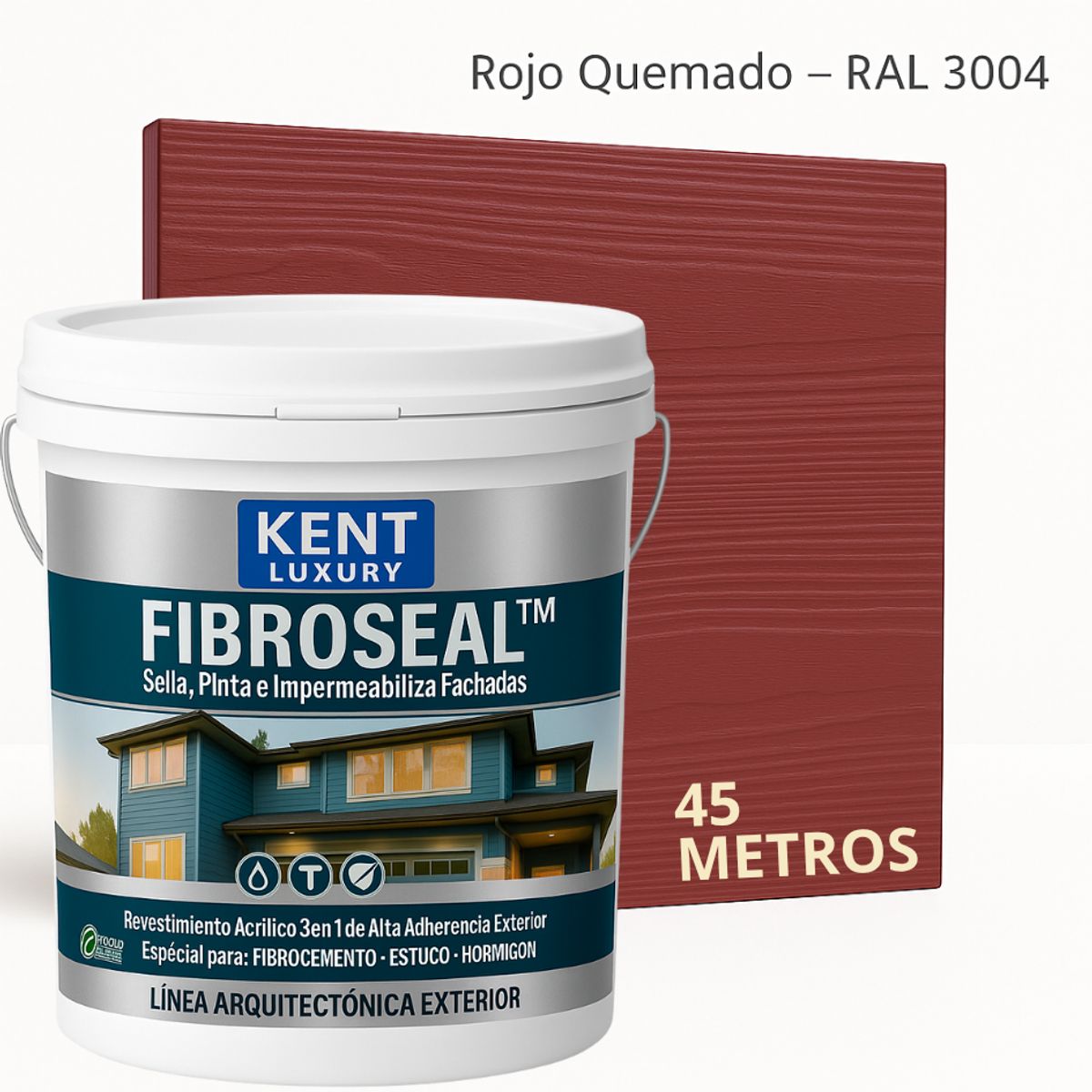 KENT - FIBROCEM SIDING - TINETA 10 LITROS FIBROSEAL™ - ROJO QUEMADO