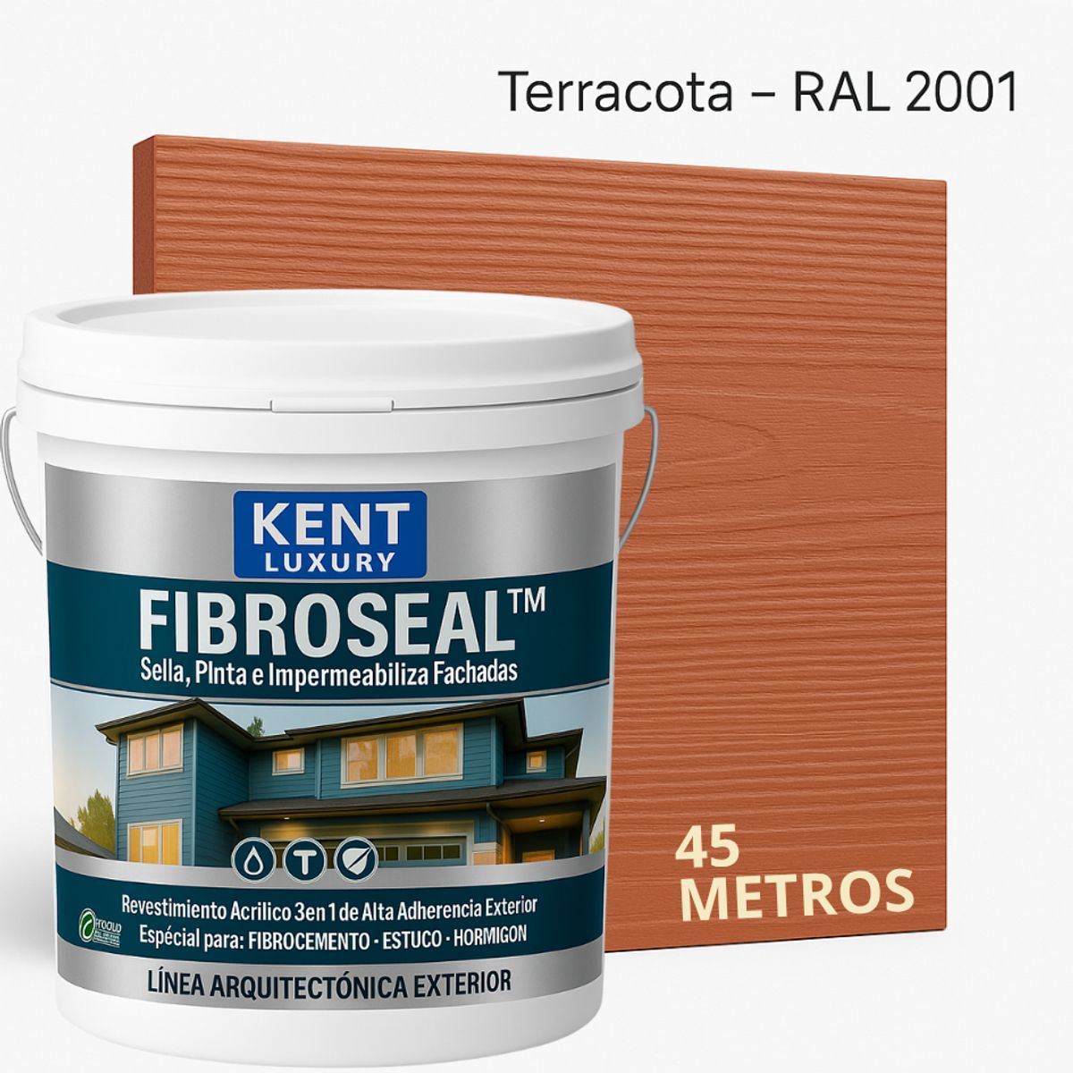 KENT - FIBROCEM SIDING - TINETA 10 LITROS FIBROSEAL™ - TERRACOTA