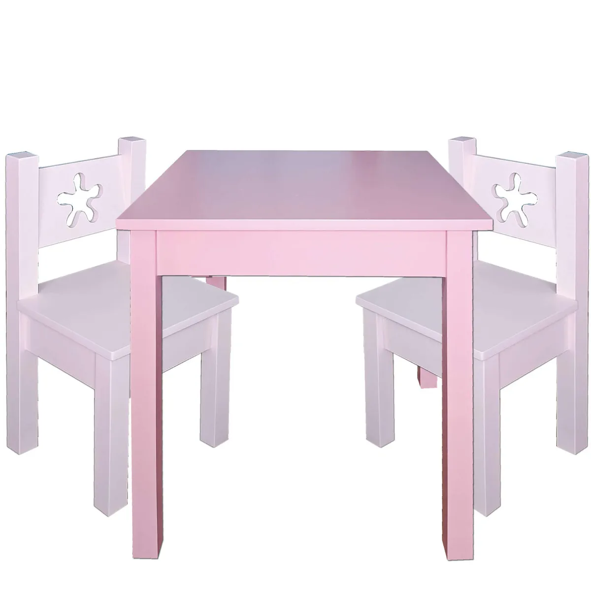 DECORACION CREATIVA - Mesa Infantil Rosada con 2 Sillas Rosa Pastel