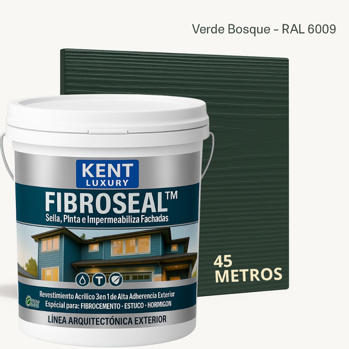 KENT - FIBROCEM SIDING - TINETA 10 LITROS FIBROSEAL™ - VERDE BOSQUE
