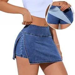 AGW - Falda Short Push Up Levanta Cola Corte Colombiano Tiro Alto