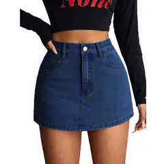 AGW - Falda Short Push Up Levanta Cola Corte Colombiano Tiro Alto