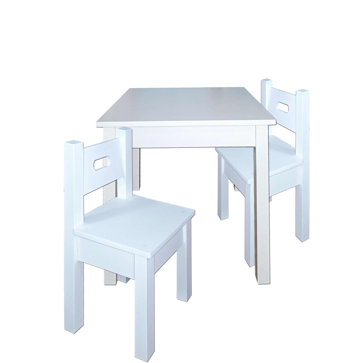 DECORACION CREATIVA - Mesa Infantil Blanca con 2 Sillas Blancas