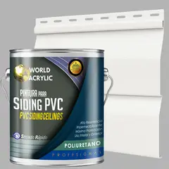 WORLD ACRYLIC - ESMALTE PU - GALÓN SIDING PVC Y PLÁSTICOS - BLANCO PURO