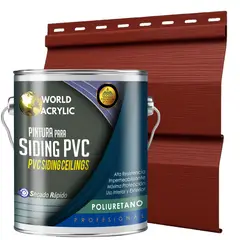 WORLD ACRYLIC - ESMALTE PU - GALÓN SIDING PVC Y PLÁSTICOS - ROJO LADRILLO