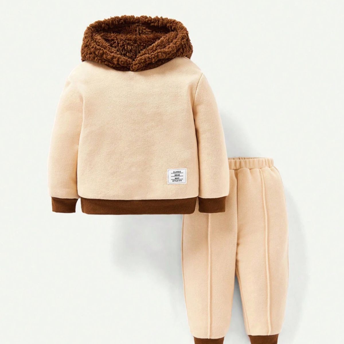 KIRAMA CLOTHING STORE - Set albaricoque de 2 piezas con capucha y parches para chicas