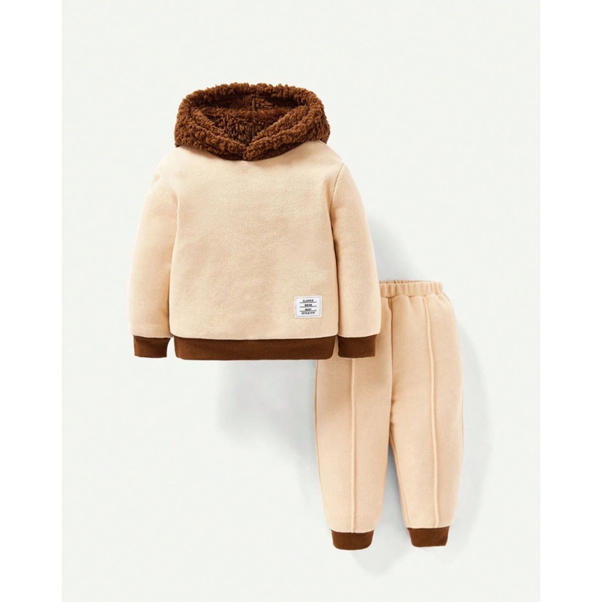 KIRAMA CLOTHING STORE - Set albaricoque de 2 piezas con capucha y parches para chicas