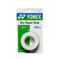 YONEX - Overgrip Dry Super Grap Blanco X3 Tenis Padel