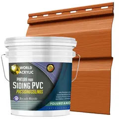 WORLD ACRYLIC - ESMALTE PU - TINETA 10 LITROS SIDING PCV PLASTICOS - PINO OREGÓN