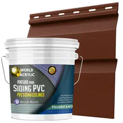 WORLD ACRYLIC - ESMALTE PU - TINETA 10 LITROS SIDING PCV PLASTICOS - RAULÍ CHILENO