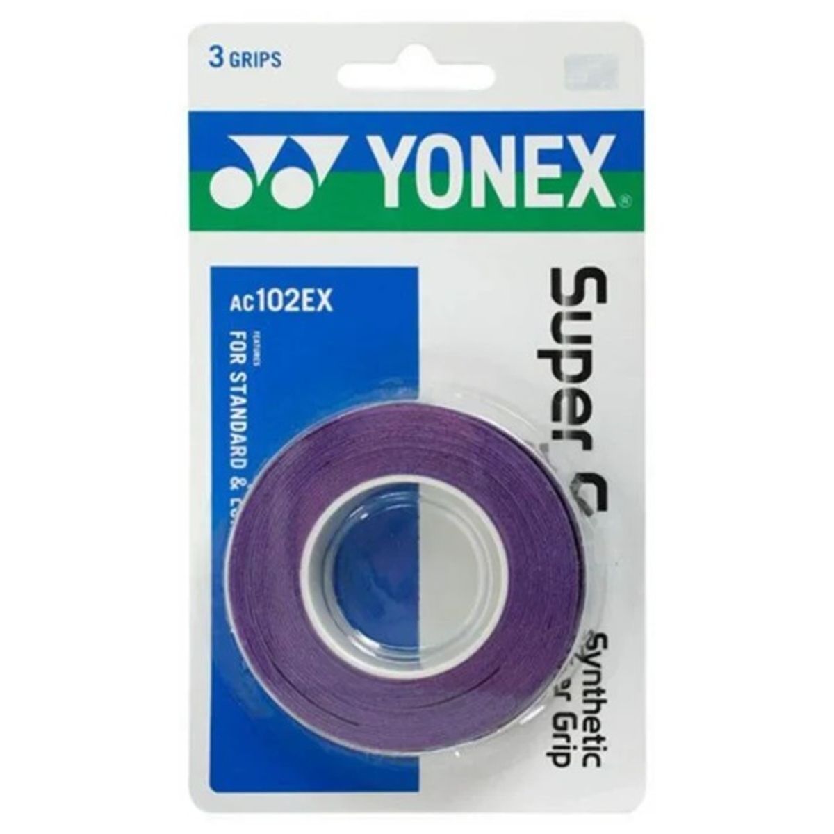 YONEX - Overgrip Yonex Super Grap Purpura X3 Tenis Padel
