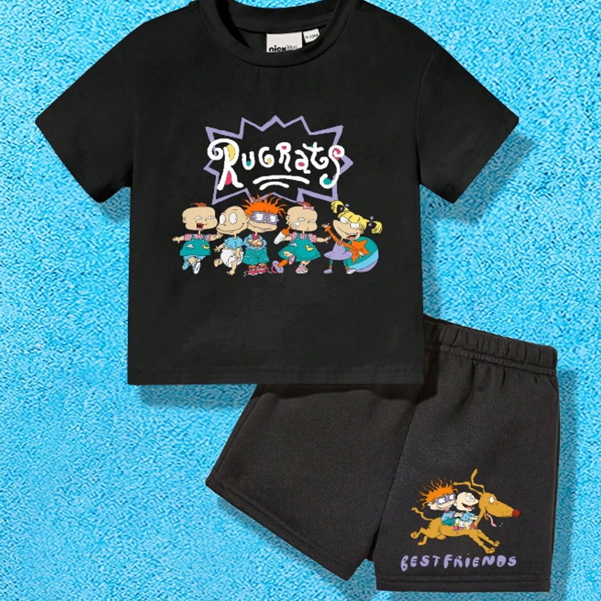 KIRAMA CLOTHING STORE - Set de camiseta y shorts con personajes animados para chicos