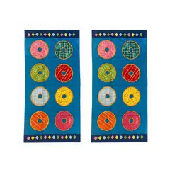 CHITECO - Pack 2 Toallas De Playa 100% Algodón 70x140cm Diseño Donas