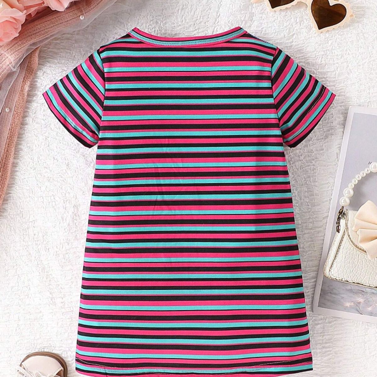 KIRAMA CLOTHING STORE - Vestido multicolor con diseño de unicornio y efecto peto para chicas